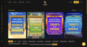 Horus Casino hjemmeside