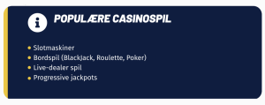 Populære casinospil